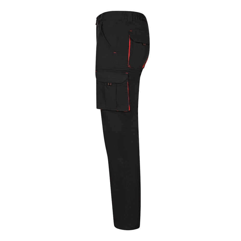 Pantalón elástico bicolor multibolsillos (240g/m²)