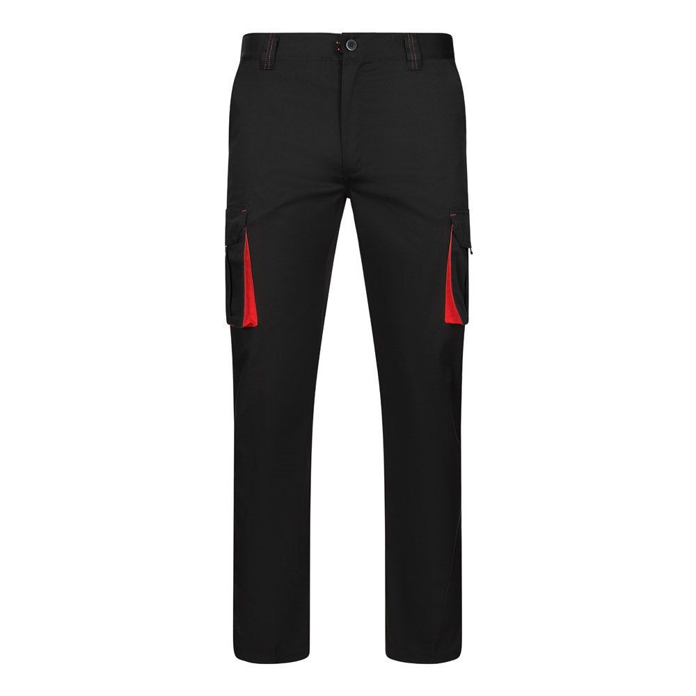 Pantalón elástico bicolor multibolsillos (240g/m²)