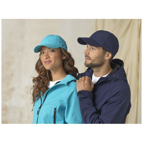 Gorra reciclada de 6 paneles Cool Fit GRS de 110 g/m² Mica