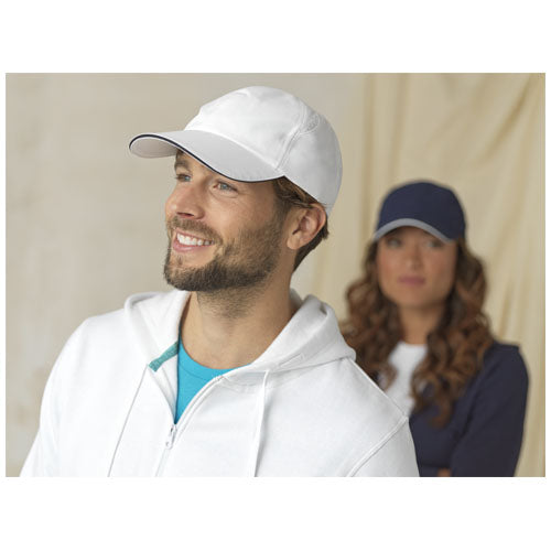 Gorra sandwich reciclada de 6 paneles Cool Fit GRS de 110 g/m² Morion
