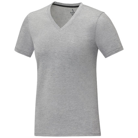 Camiseta de manga corta y cuello en V para mujer