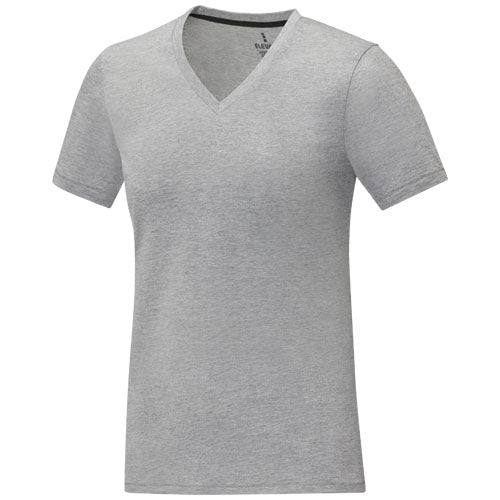 Camiseta de manga corta y cuello en V para mujer