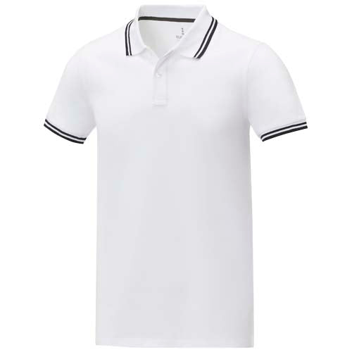 Polo de manga corta con ribete para hombre
