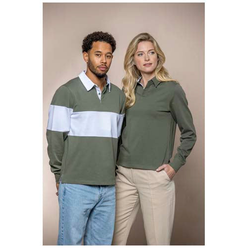 Sudadera tipo polo de rugby