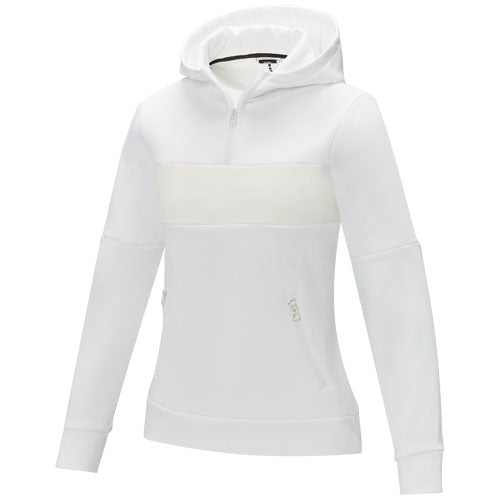 Sudadera anorak con capucha con media cremallera para mujer