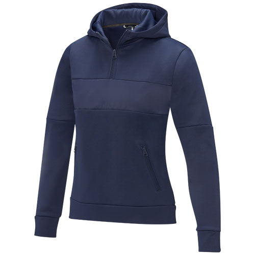 Sudadera anorak con capucha con media cremallera para mujer
