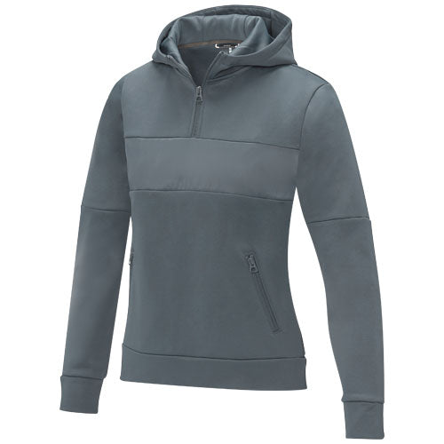 Sudadera anorak con capucha con media cremallera para mujer