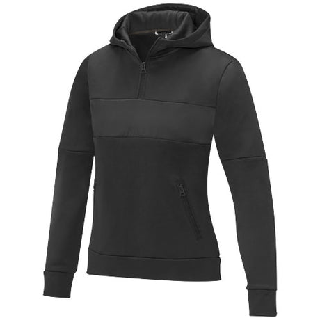 Sudadera anorak con capucha con media cremallera para mujer