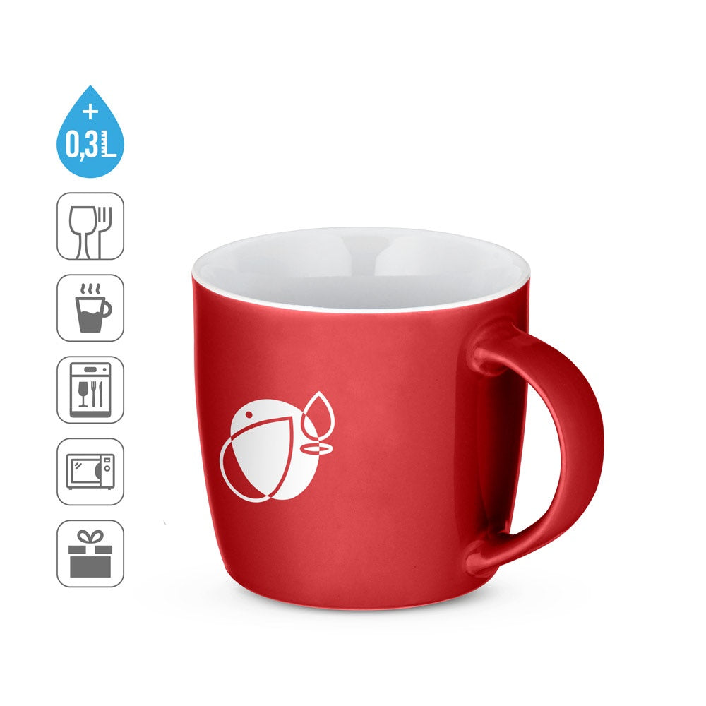 Taza de cerámica con acabado