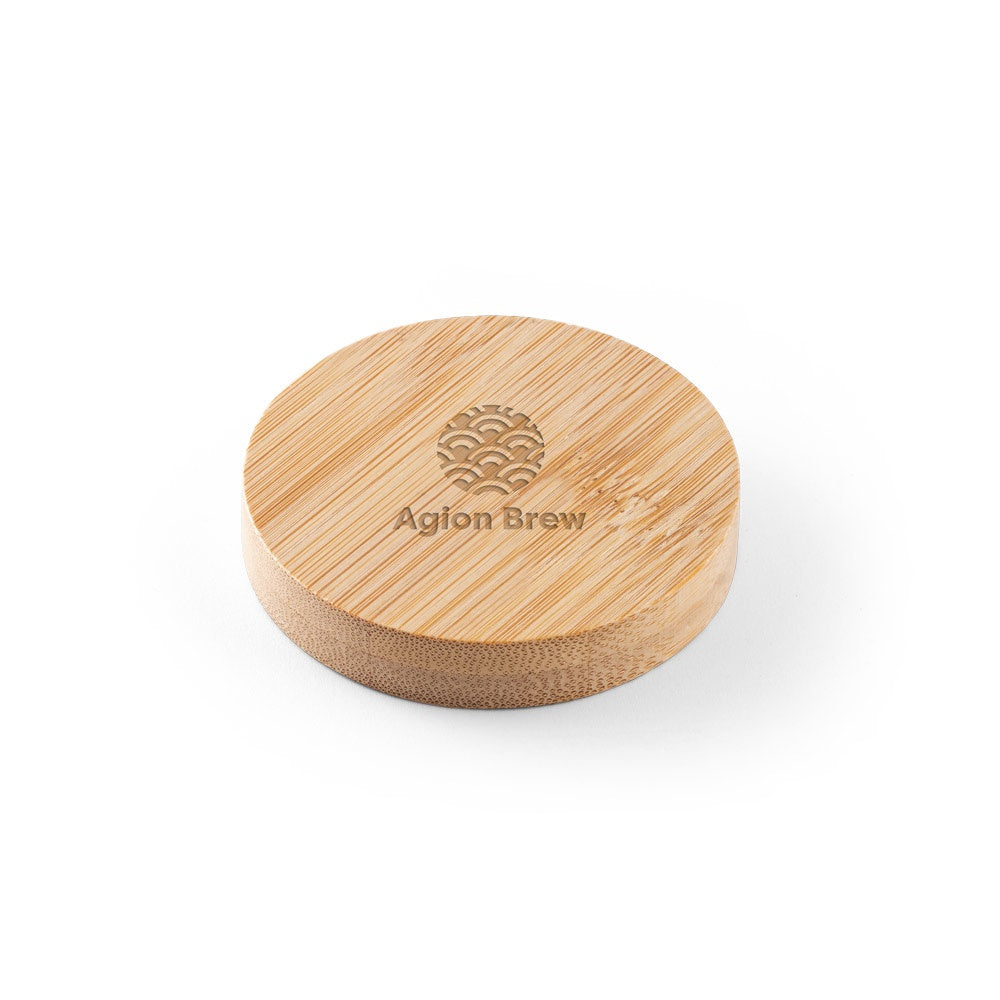 Posavasos de bambú con desencapsulador