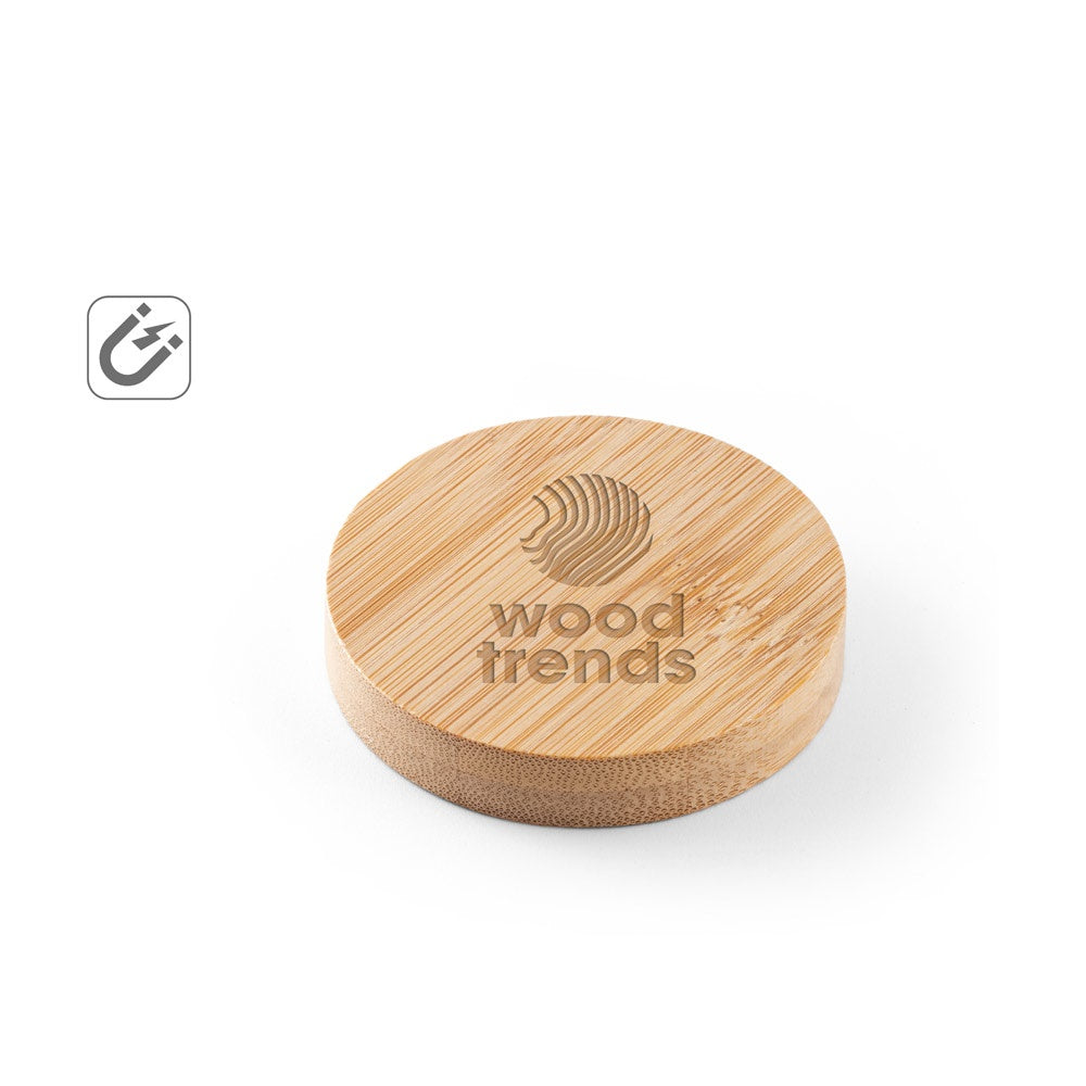Posavasos de bambú con desencapsulador