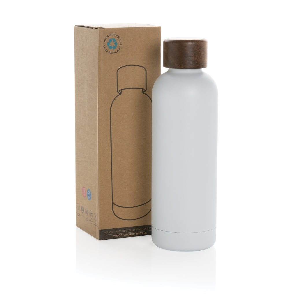 Botella Wood de acero inoxidable