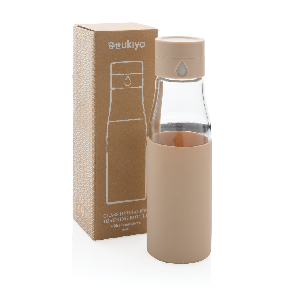 Botella de hidratación de vidrio Ukiyo con funda