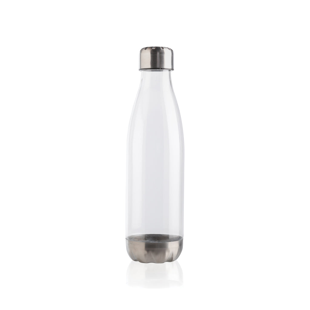 Botella de agua estanca con tapa de acero inoxidable.