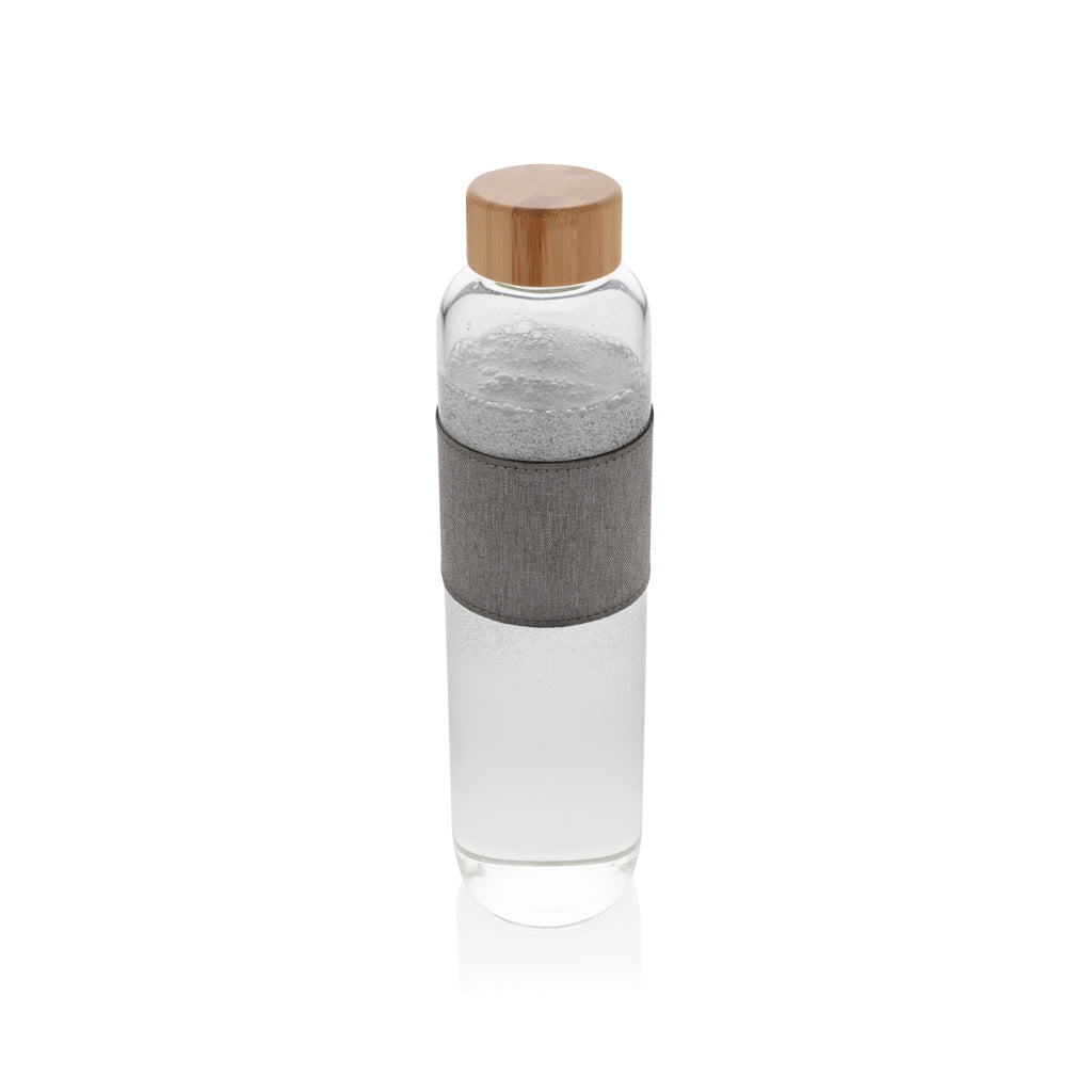 Botella Impact de vidrio de borosilicato con bambú