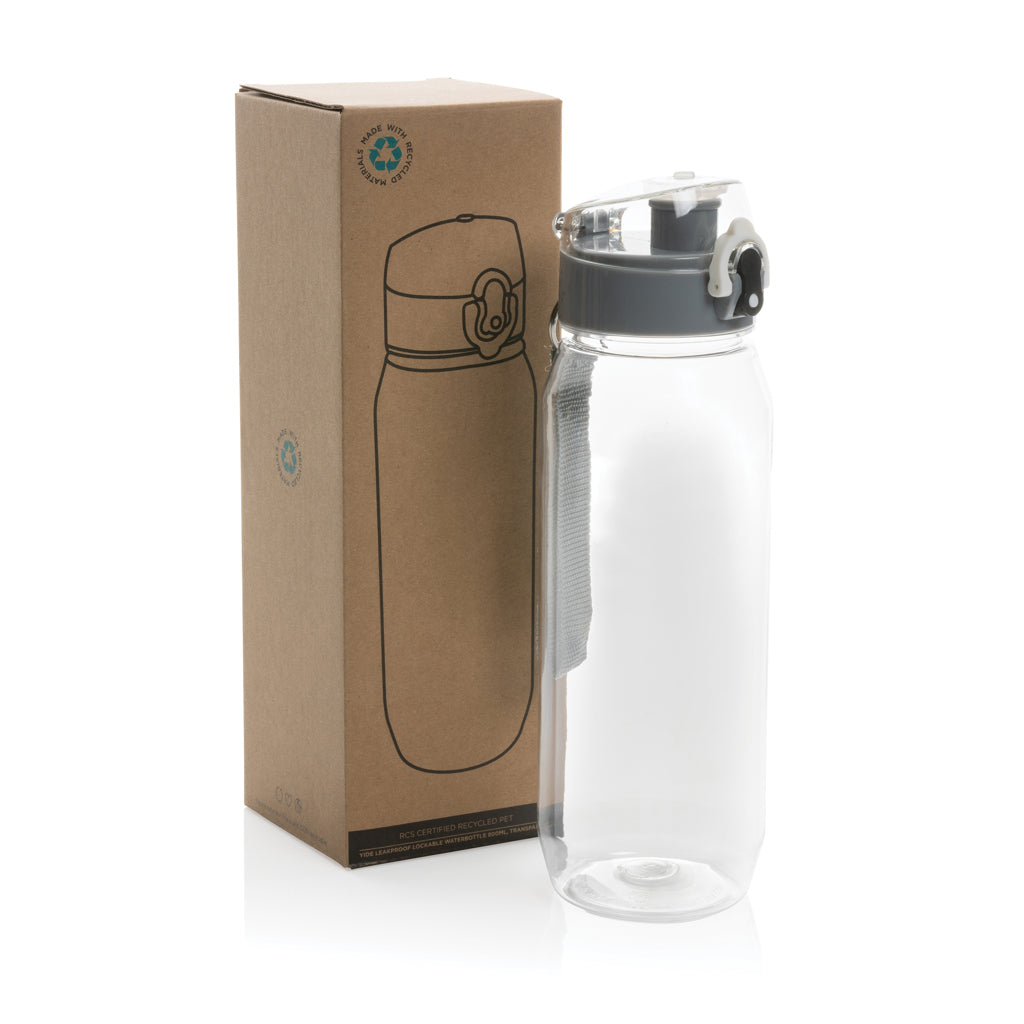 Botella de agua Yide antigoteo PET reciclado RCS 800 ml