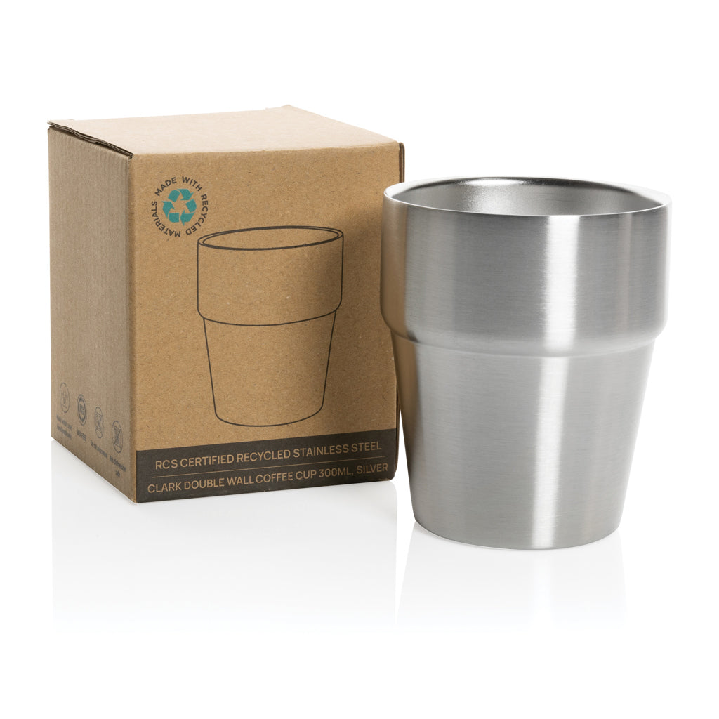 Taza de café Clark RCS doble pared 300 ml