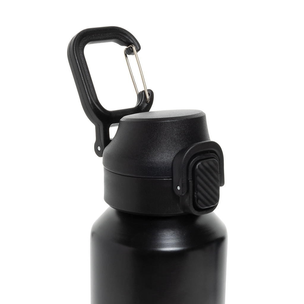 Botella deportiva con cierre de acero reciclado RCS, 600 ml