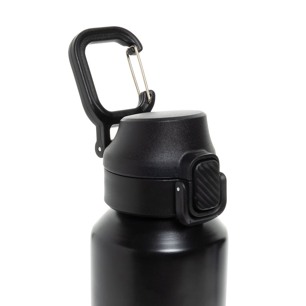 Botella deportiva con cierre de acero reciclado RCS, 600 ml