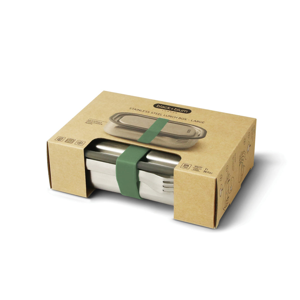 Tupper de acero inoxidable grande Black+Blum