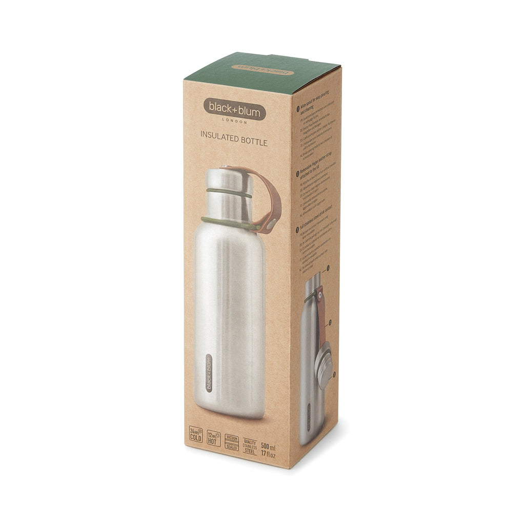 Botella de Agua Black+Blum térmica pequeña 500 ml