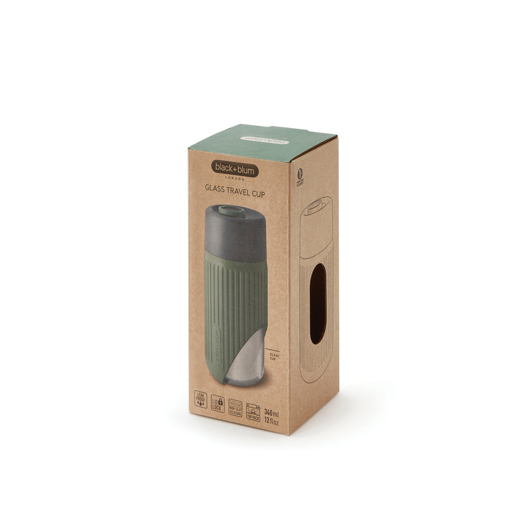 Vaso de vidrio Black+Blum de 340 ml