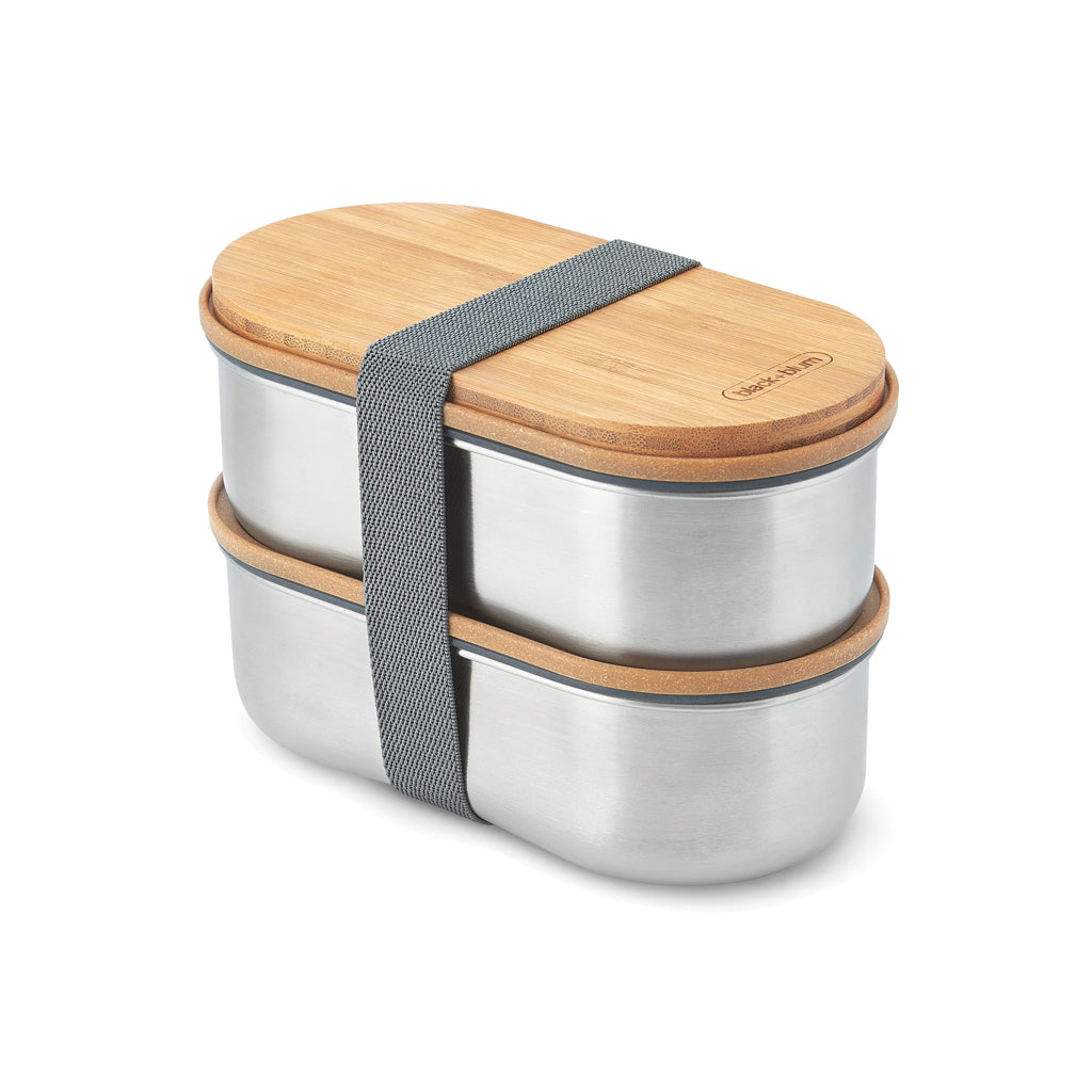 Tuppers Bento Doble de acero inoxidable Black+Blum