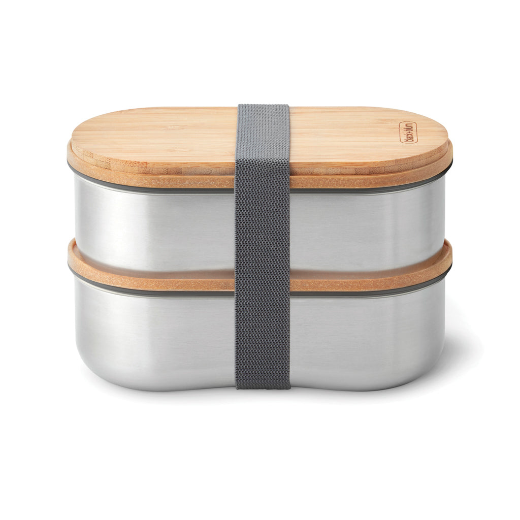 Tuppers Bento Doble de acero inoxidable Black+Blum