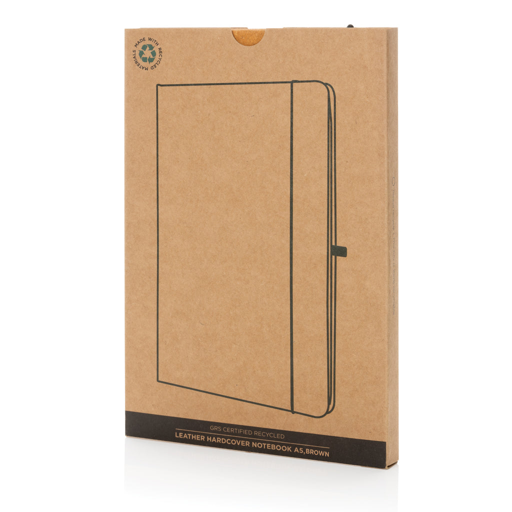 Libreta A5 de cuero reciclado